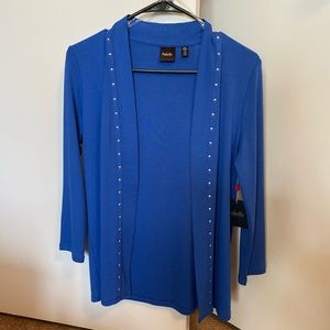 Blue Cardigan with silver accents